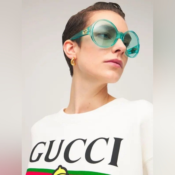 New -💯 Original  GUCCI GG0954S 001 Prestige Light Blue Sunglasses - Picture 1 of 16